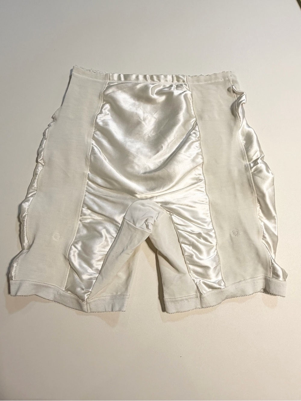 VINTAGE 60s bloomer girdle shapewear shorts undergarment slimming lingerie white - Picture 8 of 14